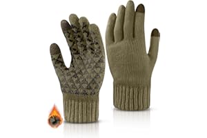 Daisiki Winter Gloves for Women Warm Cozy Gloves for Cold Weather Thick Alpaca Fleece Winter Touchscreen Fingers Gloves