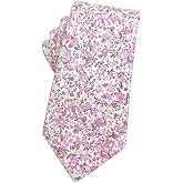 Mantieqingway Men's Cotton Floral Neck Tie 2.56'' Printed Skinny Tie