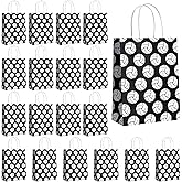 Outus 18 Pieces Volleyball Gift Bags for Team Volleyball Party Favor Sports Goody Treat Bag with Handle Black Snack Goodie Sacks Kraft Paper Candy Sacks for Sport Theme Birthday Party Decor