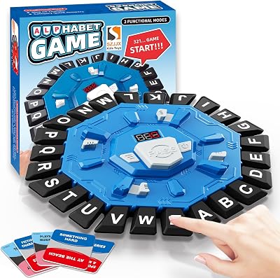 SZJJX Word Game Family Board with 2 Modes 220 Topics LCD Timer