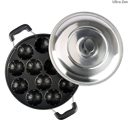 Ultra Zon Stainless Steel Non-Stick Kitchenware Appam Patra