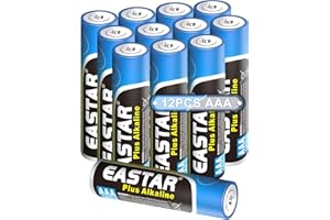 EASTAR BTS AAA Batteries - 12 Pack AAA Alkaline Batteries with Long Lasting Power, Leak-Proof Design for Everyday Devices, 1.5V LR03 Batteries Ideal for Remote Controls, Toys, Flashlights, and More