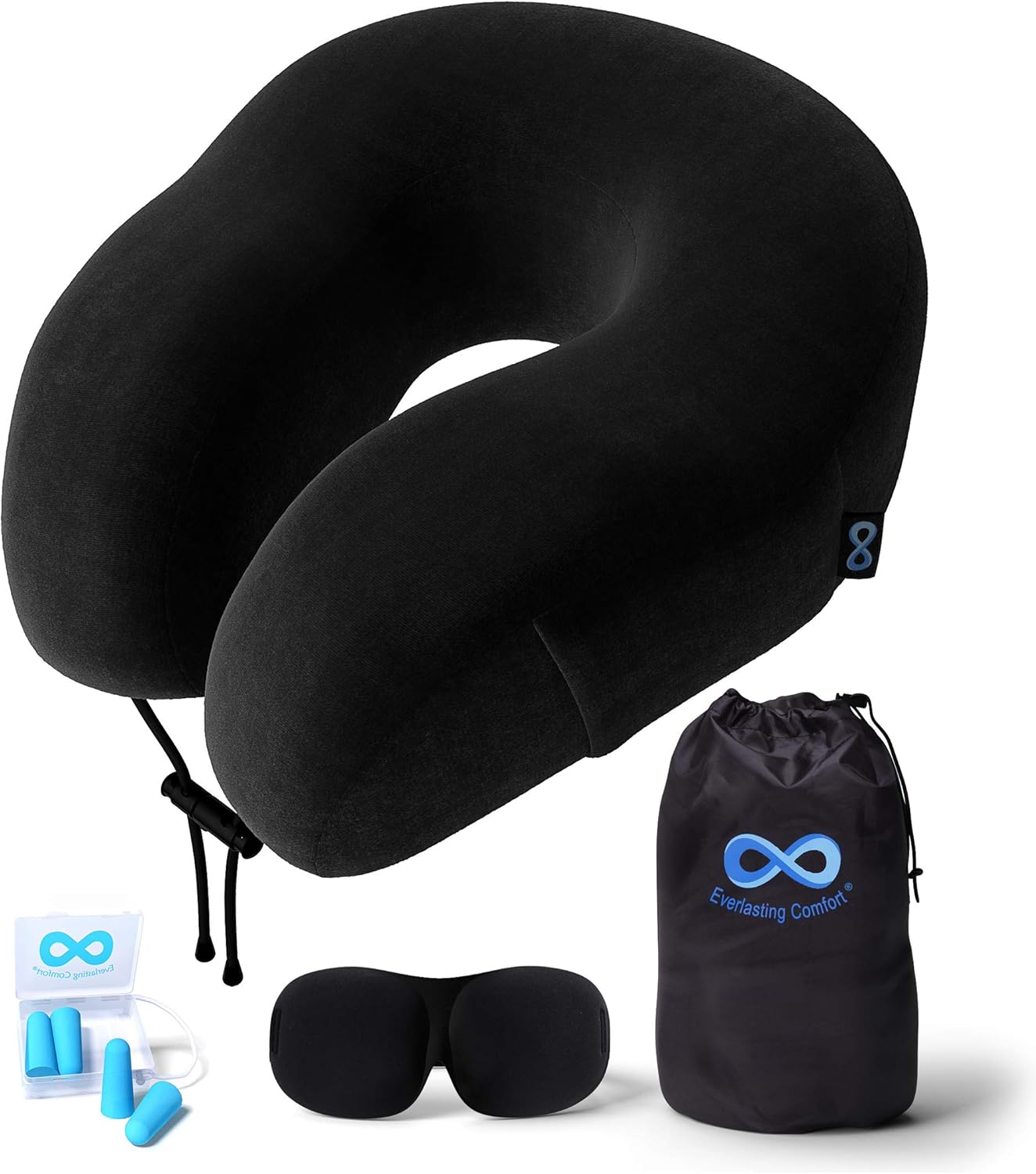 Everlasting Comfort 100 Pure Memory Foam Neck Pillow Airplane