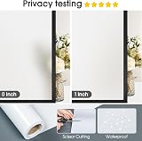 Lifetree Frosted Window Film 44.5x200cm Self-Adhesive Privacy Film White view 5
