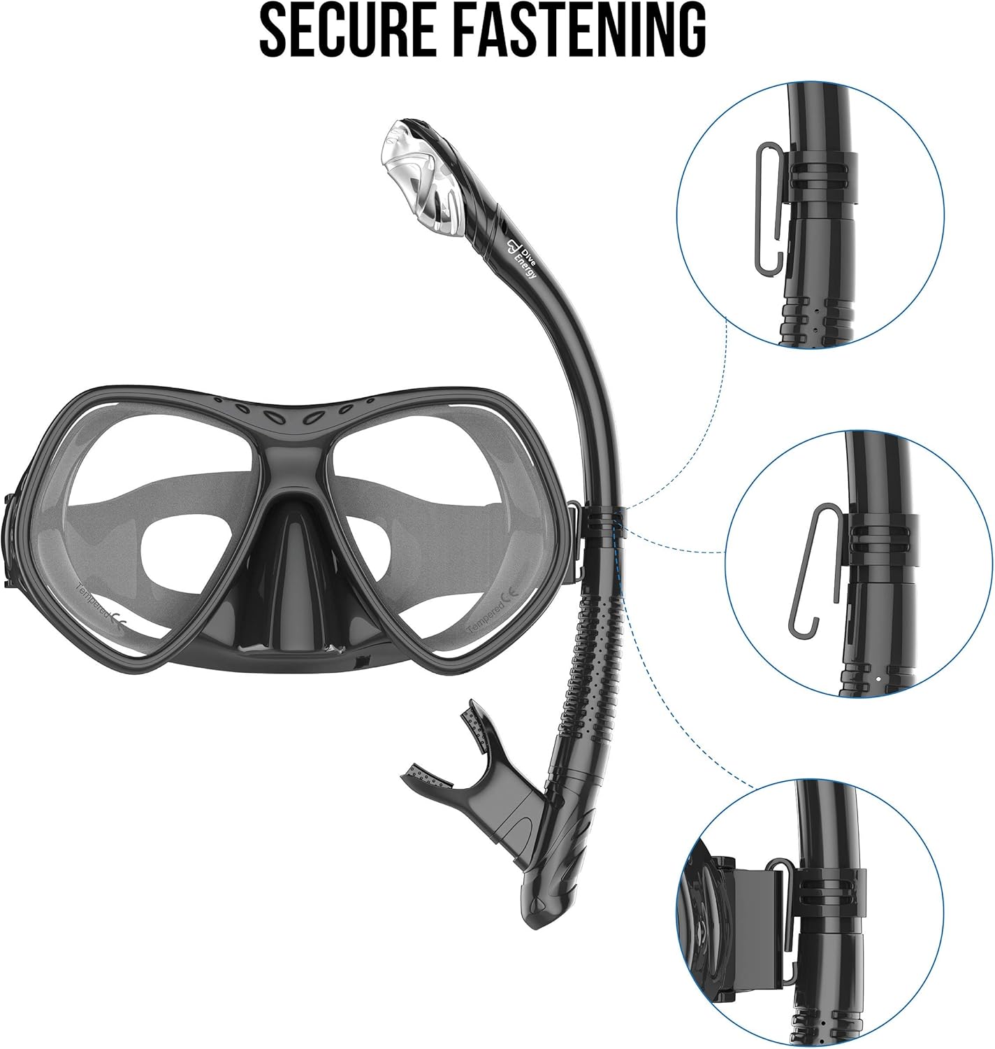 2020 Snorkel Set - Anti-Fogging, Tempered Glass Snorkel Mask - Clear View Scuba Diving up to 50 m - Easy Breathing - No Leaks Snorkel Kit + Carry Bag : Sports & Outdoors