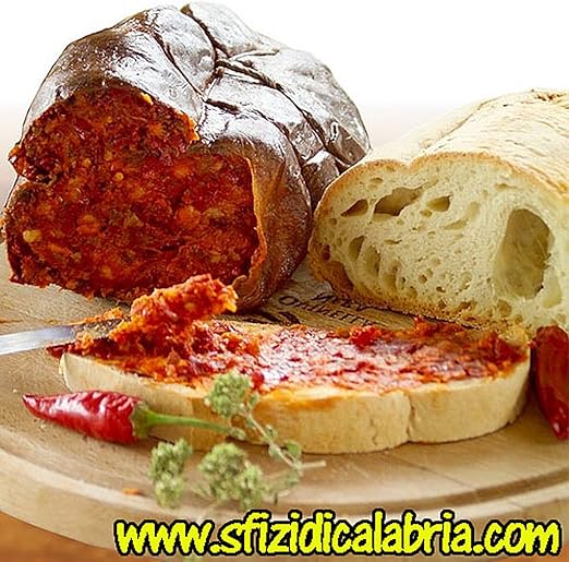 Nduja Calabrese Spicy Spreadable Sausage Original Salami from Calabria