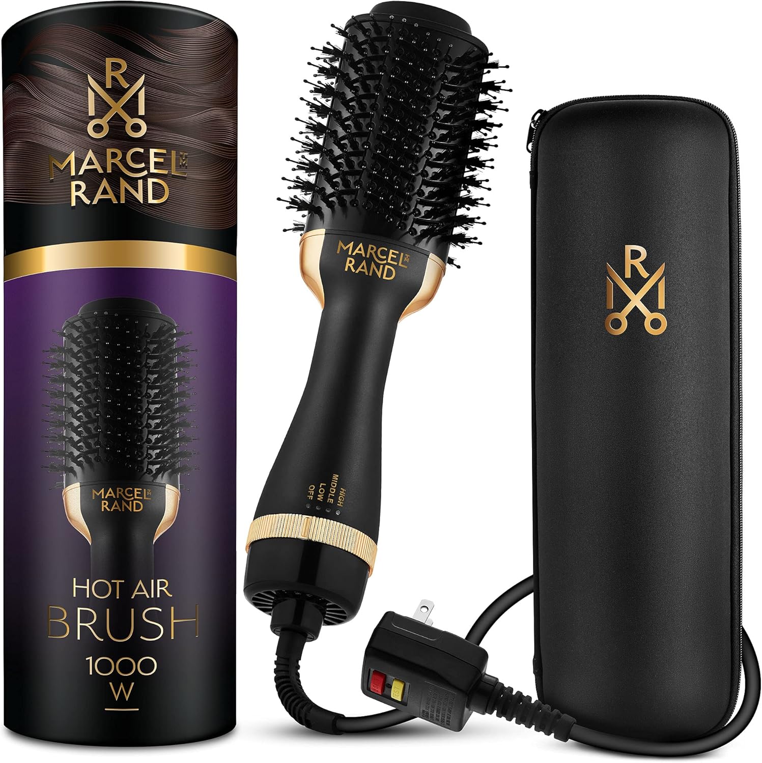 Professional Hair Dryer Brush for Women, 2 in 1 Volumizing Brush Dryer, Oval Brush Blow Dryer 75MM with a Hard Travel Case and Premium Gift Box: Health & Personal Care