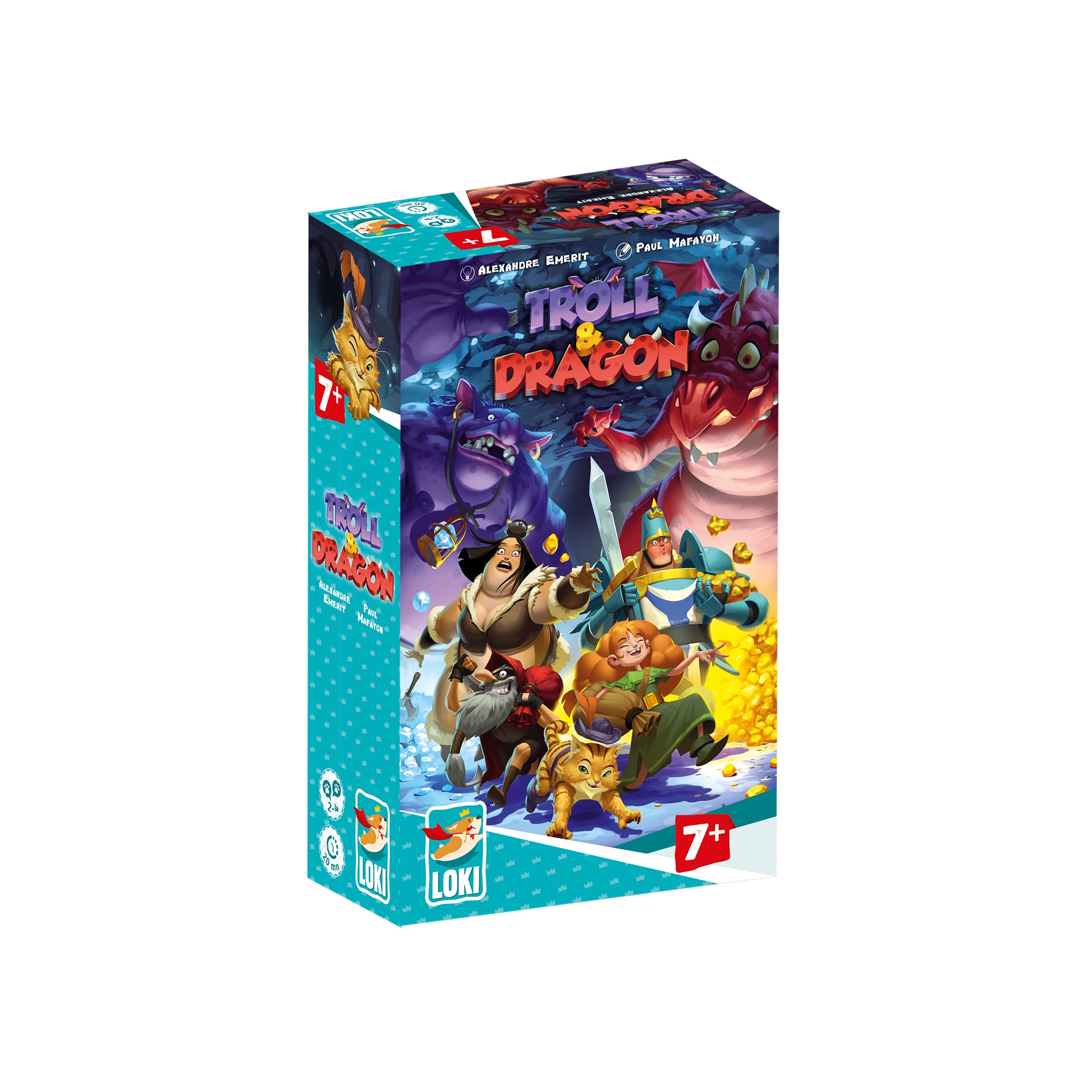 IELLO | Troll and Dragon | Dice Game | Ages 7+ | 2-5 Players | 20 Minutes Playing Time