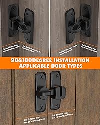 90/180 Degree Barn Door Lock, Small Flip Gate