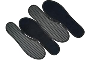 Happystep Cotton Terry Cloth Insoles, Barefoot Shoe Inserts, Sweat Absorption, Odor Control, Moisture-Wicking, Washable and Reusable, Zero Drop Shoe Insoles, 2 Pairs of Black (Women Size 8)