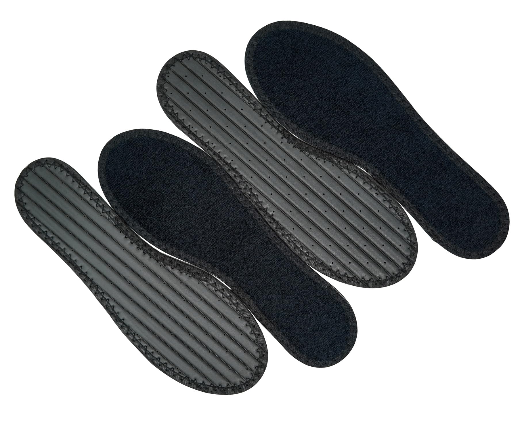 Photo 1 of Happystep Cotton Terry Cloth Insoles, Barefoot Shoe Inserts, Sweat Absorption, Odor Control, Moisture-Wicking, Washable and Reusable, Zero Drop Shoe Insoles, 2 Pairs of Black (Women Size 9)
