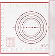 Silicone Pastry Mat Non Stick Extra Thick Baking Mat with Measurement Fondant Mat, Counter Mat, Dough Rolling Mat, Oven Liner, Pie Crust Mat (16''(W)20''(L))
