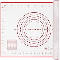 Silicone Pastry Mat Non Stick Extra Thick Baking Mat with Measurement Fondant Mat, Counter Mat, Dough Rolling Mat, Oven…