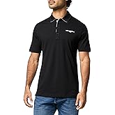 KARL LAGERFELD Mens Short Sleeve Straight Collar Regular Fit Karl Chest Logo Polo