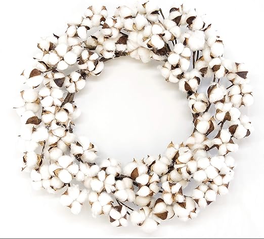 Amazon Com Silvercloud Trading Co Real Cotton Wreath 18 28