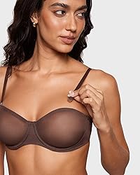 INLYRIC Women's Sheer Strapless Bras Mesh Sexy