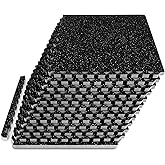 ProsourceFit Tapete de rompecabezas de goma de ½ pulgada, 24 pies cuadrados, 6 azulejos, azulejos entrelazados de espuma EVA 