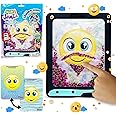 Sky Castle DoodleJamz JellyPics - Sensory Drawing Pads Filled with Non-Toxic Squishy Beads and Gel – Includes Stylus, Removable 2-Sided Emoji Backer Card (Pink, Purple, Green Beads)