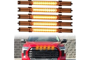 SDTSSYVE Led Grille Grill Lights for Toyota Tundra Limited SR SR5 2022 2023 2024 Front Grille rapt0r Lights For 22 23 24 Tundra accessories (amber-tundra-led)