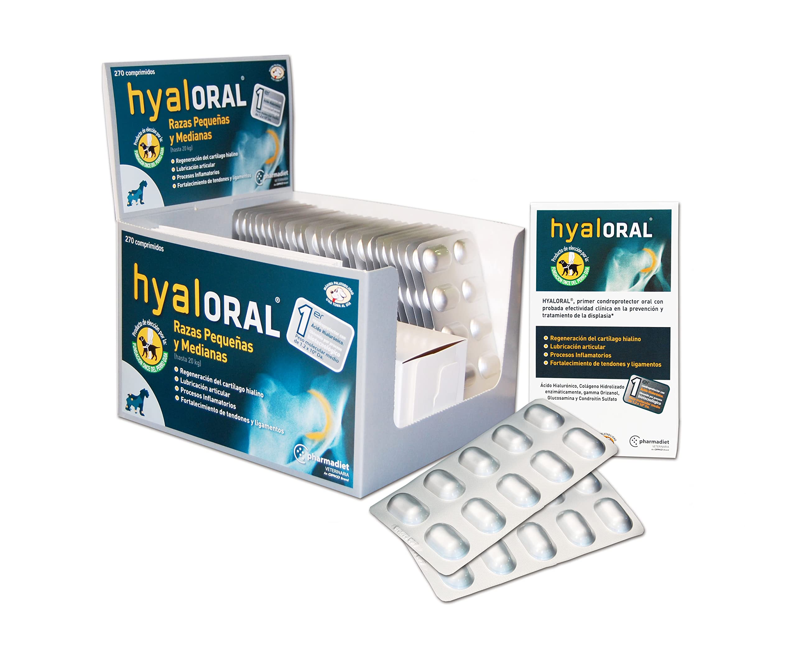 Farmadiet HLR01 Hyaloral Small and Medium Breeds - 270 Tablets