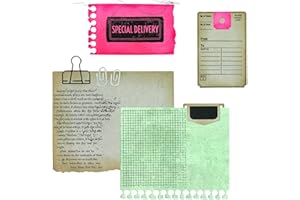 Sizzix Clear Stamps with Framelits, Creative Combos by 49 & Market, 10 Rubber Stamps & 10 Metal Cutting Dies