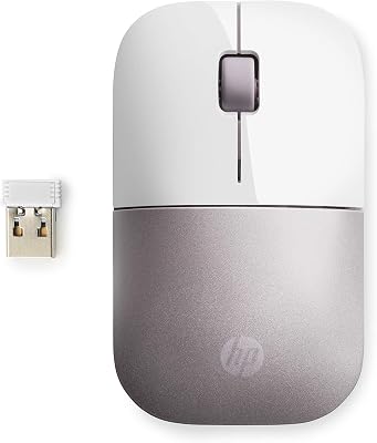 Z3700 - Ratón Inalámbrico (1200 PPP, 3 Botones y Rueda de Desplazamiento, Batería 16 Meses de Duración, Tecnología LED, USB y Windows), Color Blanco y Rosa