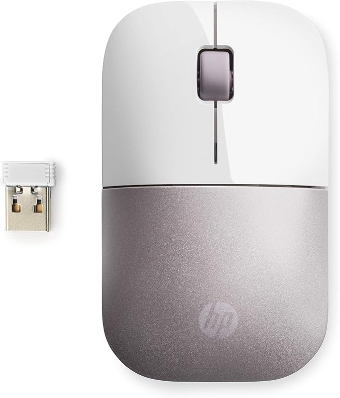 Z3700 - Ratón Inalámbrico (1200 PPP, 3 Botones y Rueda de Desplazamiento, Batería 16 Meses de Duración, Tecnología LED, USB y Windows), Color Blanco y Rosa