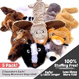 Newthinking No Stuffing Dog Toys 5 Pack Durable Plush Squeaky Toys view 2