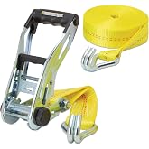 SmartStraps 2" x 27' Commercial Duty Ratchet Tie Down Straps, Double J Hook | 2" commercial ratchet tie downs: 3,333 lb safe load, 10,000 lb break strength, aluminum handle, Double J hooks