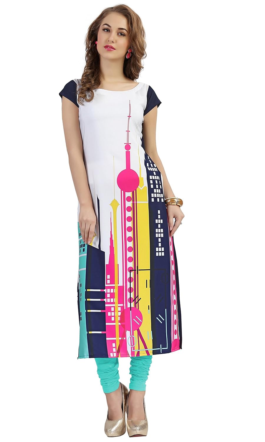 ziyaa women's straight crepe kurta