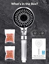 Magichome Filter Shower Head Hard Water Softener 5 Modes Universal Fit view 8