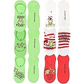 Dr. Seuss Grinch No-Show Socks - 6-Pack of Knitted-In Graphic Socks, Women's Shoe Size 7-12