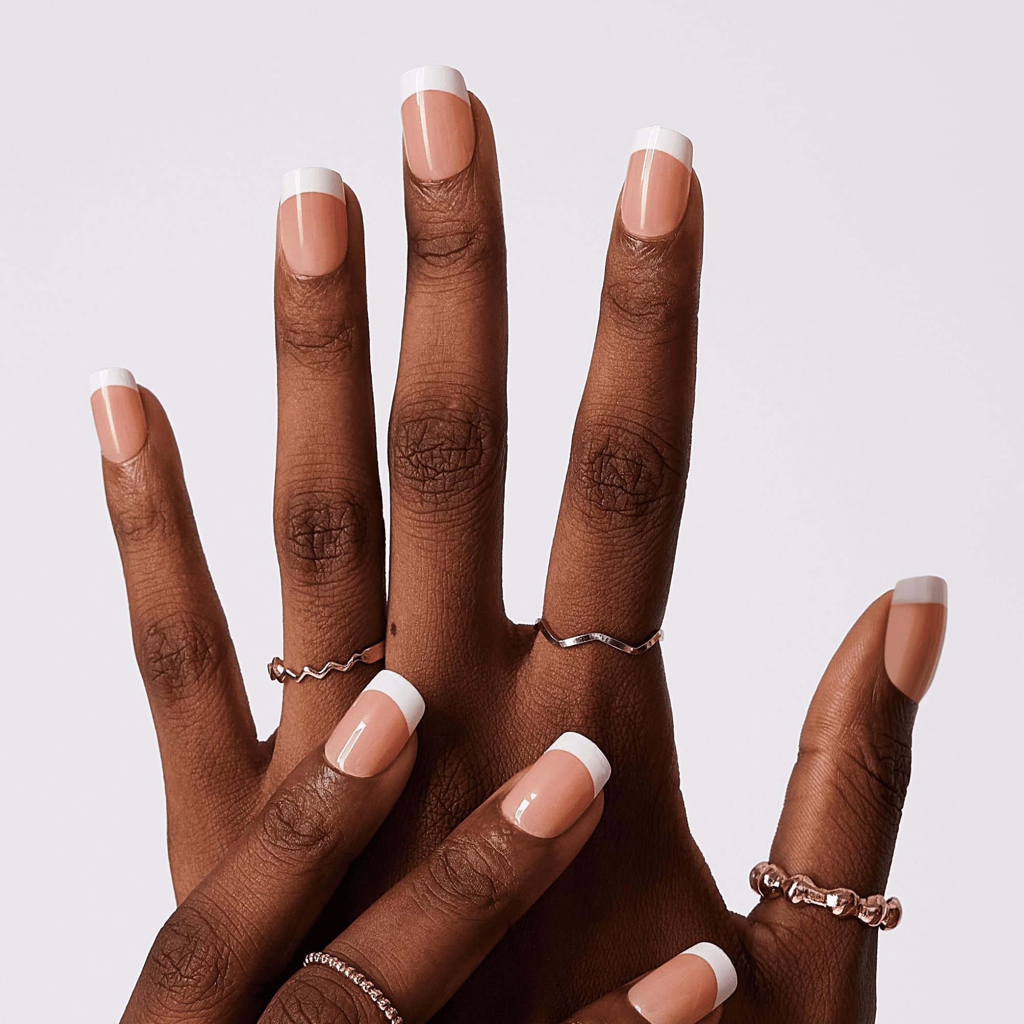 Photo 1 of YeeLam French Tip Press On Nails Short – 240 Pcs Square Shape Matte Nail Tips, 15 Sizes Orange Pink Matte Nails Press Ons, Affordable Luxury Soft Gel Fake Nails for Women