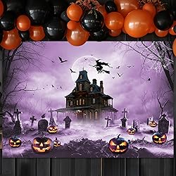 Mocsicka Halloween Photography Backdrop Scary Night
