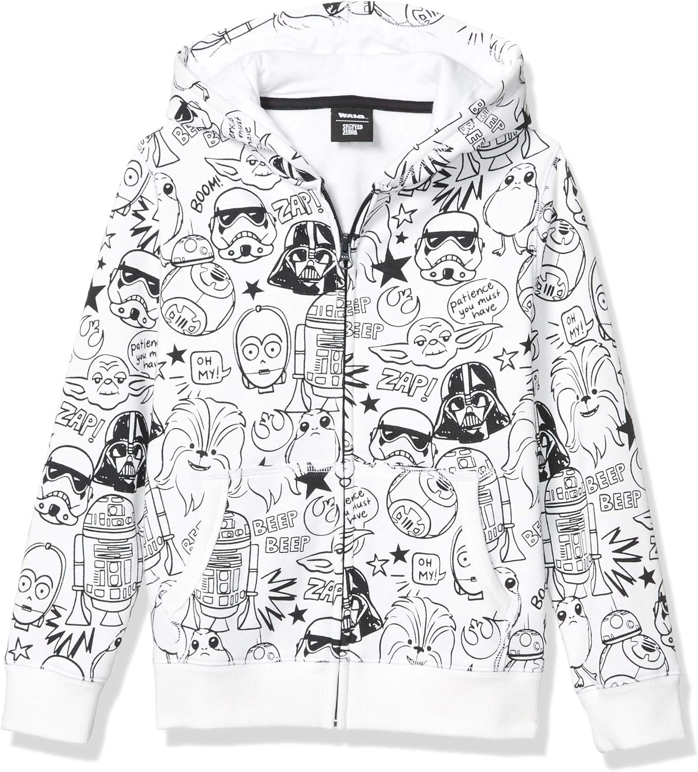  Brand - Spotted Zebra Boys Disney Star Wars Marvel Fleece Zip-Up Sweatshirt Hoodies: Clothing