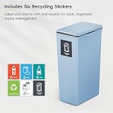 EKO Morandi 30L Kitchen Recycling Bin with Touch Top Lid Titanium Blue view 9