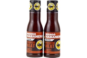 Buffalo Wild Wings Barbecue Sauces, Spices, Seasonings and Rubs For: Meat, Ribs, Rib, Chicken, Pork, Steak, Wings, Turkey, Barbecue, Smoker, Crock-Pot, Oven (Mango Habanero, (2) Pack)