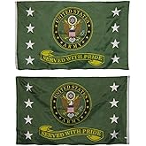 MWS 3x5 US Army Served With Pride 2 Faced Double Sided 2-ply Polyester Flag