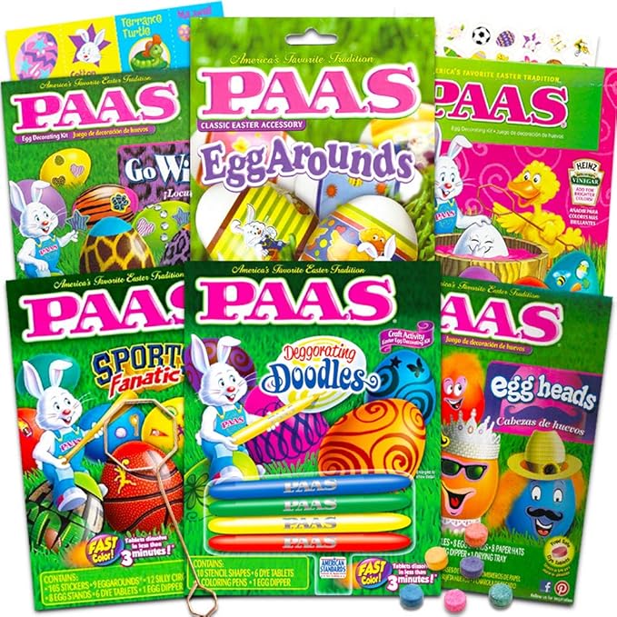 PAAS Easter Egg Decorating Kit Variety Pack 6 Deluxe Egg