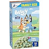 Bluey By Kix, Berry Corn Puff Breakfast Cereal, Family Size, 18 oz | No High Fructose Corn Syrup, No Artificial Flavors or Colors, 21g of Whole Grain per Serving