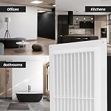 Repa Market 10x7 Inch White Plastic Vent Cover Rectangular Soffit Louver w/ view 6