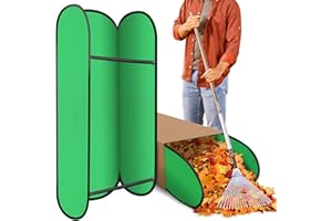 PHONCOO 2 Pack Lawn and Leaf Bag Holder, Pop Up Leaf Bag Chute for Easy Leaves Collecting, Reusable Lawn Bags Funnel for Paper Yard Waste Bags, Easy Sweeping and Collecting Yard Debris
