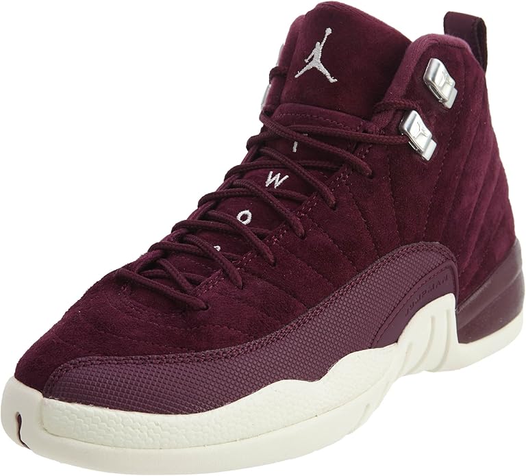 Amazon.com | Nike Air Jordan 12 Retro Bordeaux G.S Youth Big Kids Bordeaux/Metallic Silver/Sail 