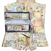 Funto Scrapbooking Kit (202 PCS), Vintage Collection-Wonderland, Perfect for Bullet Scrapbooking Materials, Planner DIY Arts