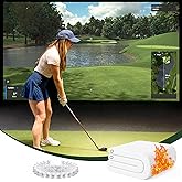 Aerixtron Fireproof Golf Simulator Impact Screen, 3D Air Mesh Impact Screen for Golf Training, Ultra Clear Projector Screen f