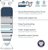 Minky Large Ironing Board 122 x 38 cm, 96 cm Height, Foldable, Angled Iron Rest view 2