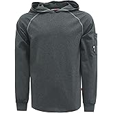 BOCOMAL FR Hooded T Shirts Heather Series 6oz Flame Resistant NFPA2112 CAT2 Fire Retardant Hoodies Work Shirt