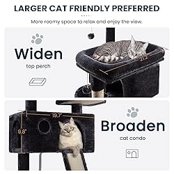 SHA CERLIN 65in Larger Cat Tree Tower Condo for