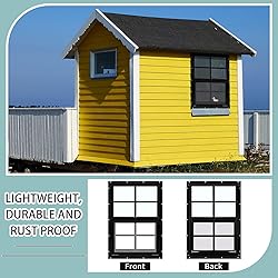 Tandefio 2 Pcs 12'' x 18'' Black Flush Mount Shed