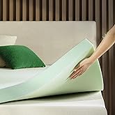 ZINUS 4 Inch Green Tea Memory Foam Mattress Topper, Pressure-Relieving Layer, Ideal for Back Pain Relief, Compact WONDERBOX P